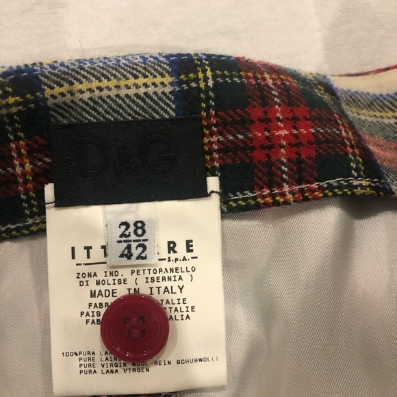 Vintage DOLCE AND GABANNA SKIRT TARTAN PLAID IN RARE NWT CONDITION Y2K 2001 - Picture 6 of 7